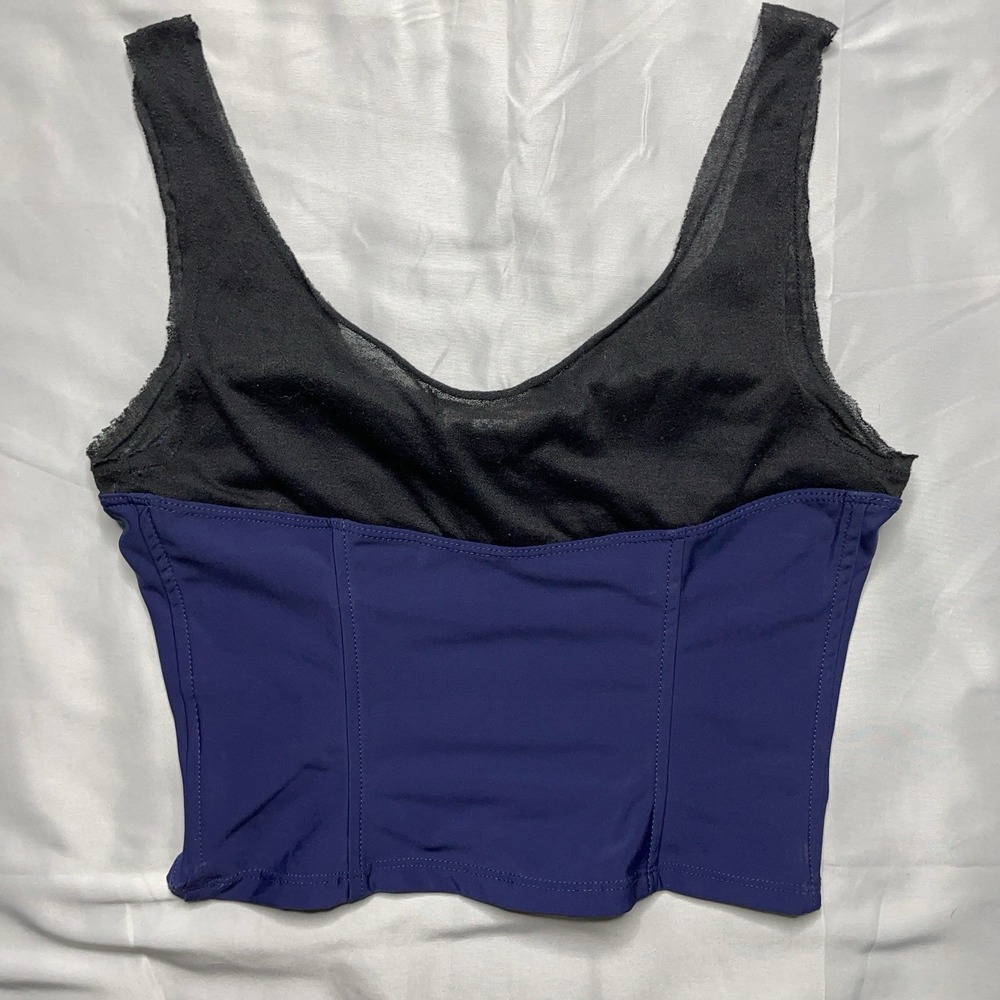 Tela Urban Outfitters Corset Top S Festival Rave Mesh Sheer Y2K Clubwear EDM - Picture 6 of 8